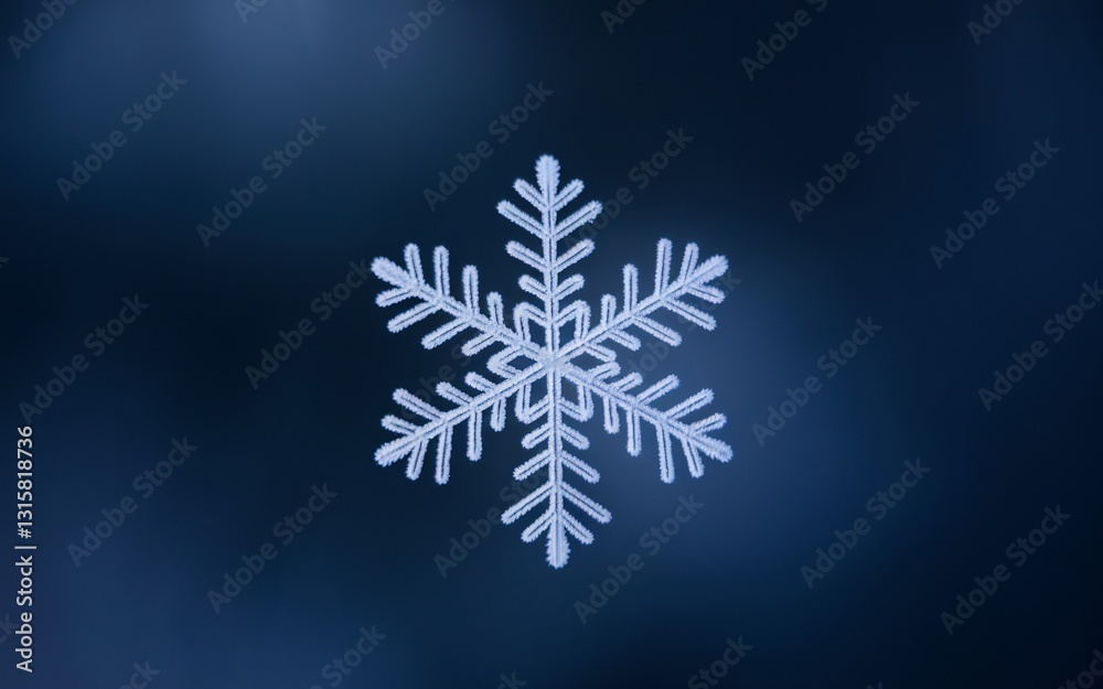 January blues, Icy snowflake graphic, dark backdrop January blues, Icy snowflake graphic, dark backdrop