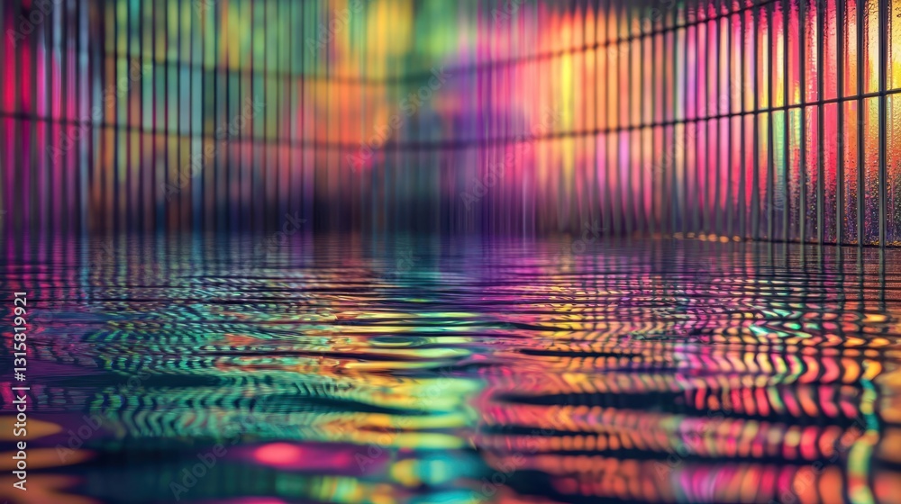 Obraz premium Vibrant Reflections: A Symphony of Colors in Water