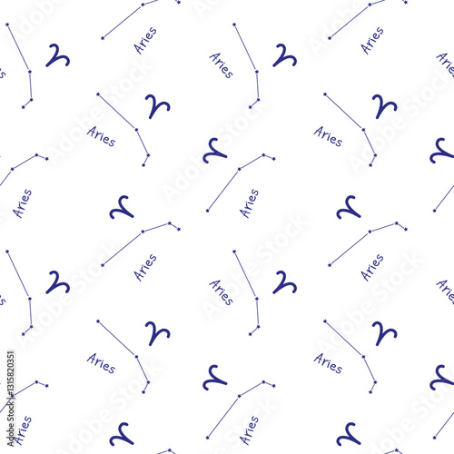 Aries zodiac sign pattern