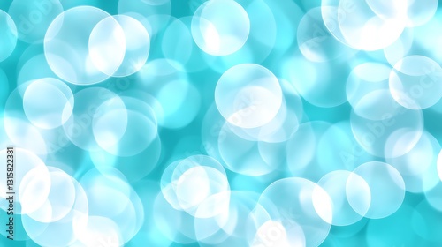 Teal bokeh lights background