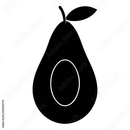 avocado vector silhouette