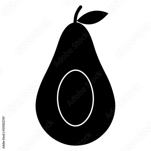 avocado vector silhouette