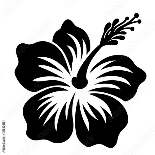 hibiscus Flower vector art illustration