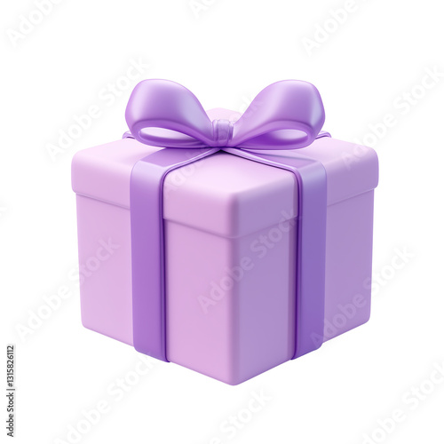 Purple Gift Box with Bow for Festive Occasions