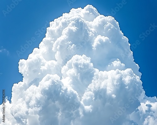 Cumulus cloud formation, sunny sky