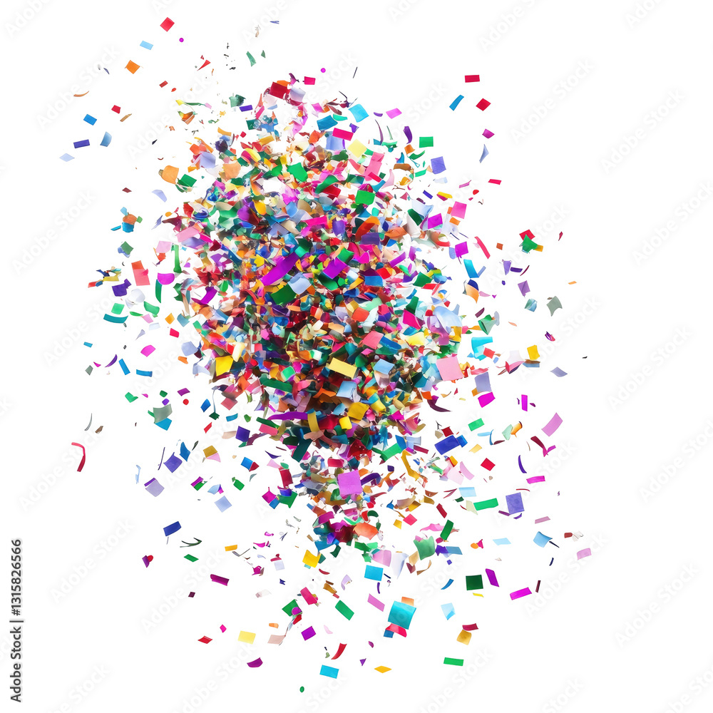 Colorful confetti on transparent background Colorful confetti on transparent background
