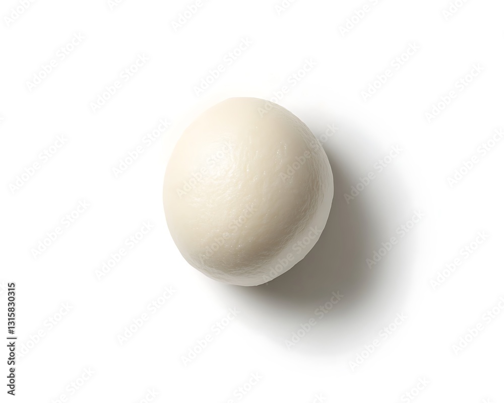 Single Piece of White Sweet Bun on White Background Single Piece of White Sweet Bun on White Background