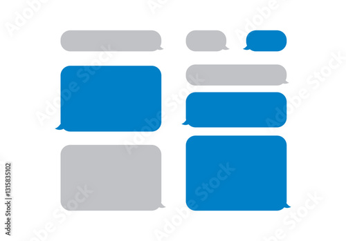 Message bubbles chat on smartphone vector illustration on background