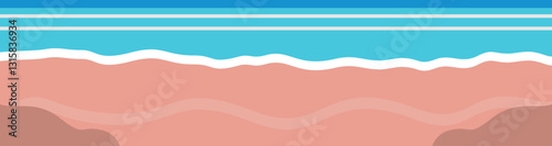 Summer Beach Landscape Illustration