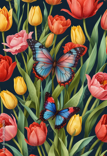 tulips in the garden