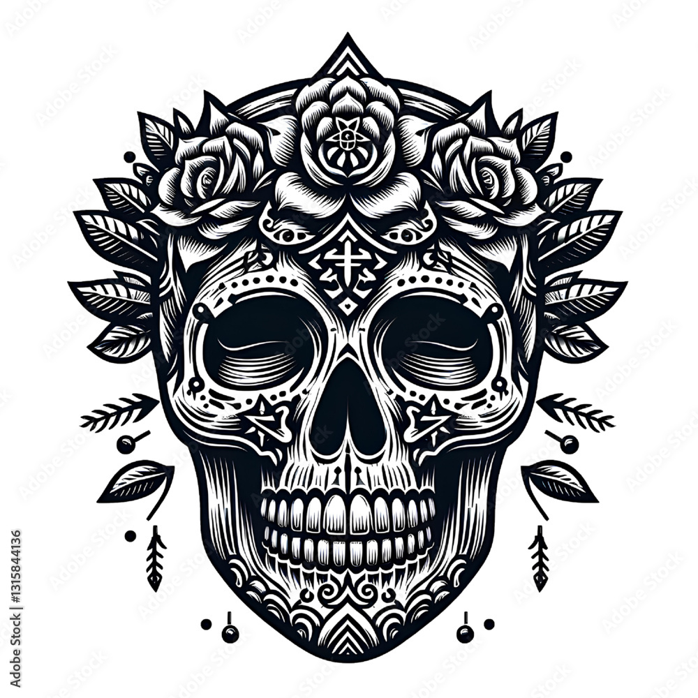 skull on a white background skull on a white background