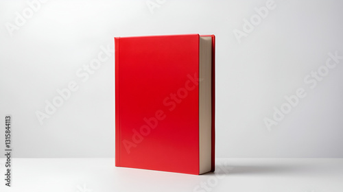 Free Download Closed red hardcover book on a blank background - GFXLoad