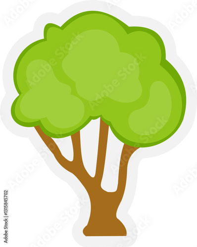 Tree Cartoon Sticker 