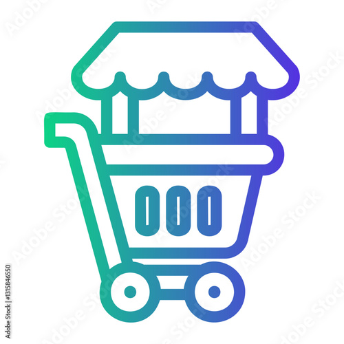 online store Line Gradient Icon