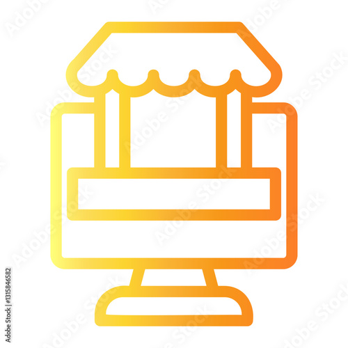 shop Line Gradient Icon