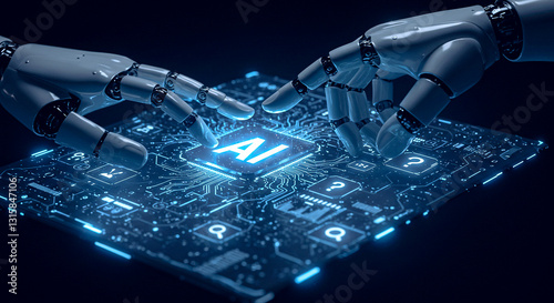 Robot Searching and Analyzing AI Virtual Interface