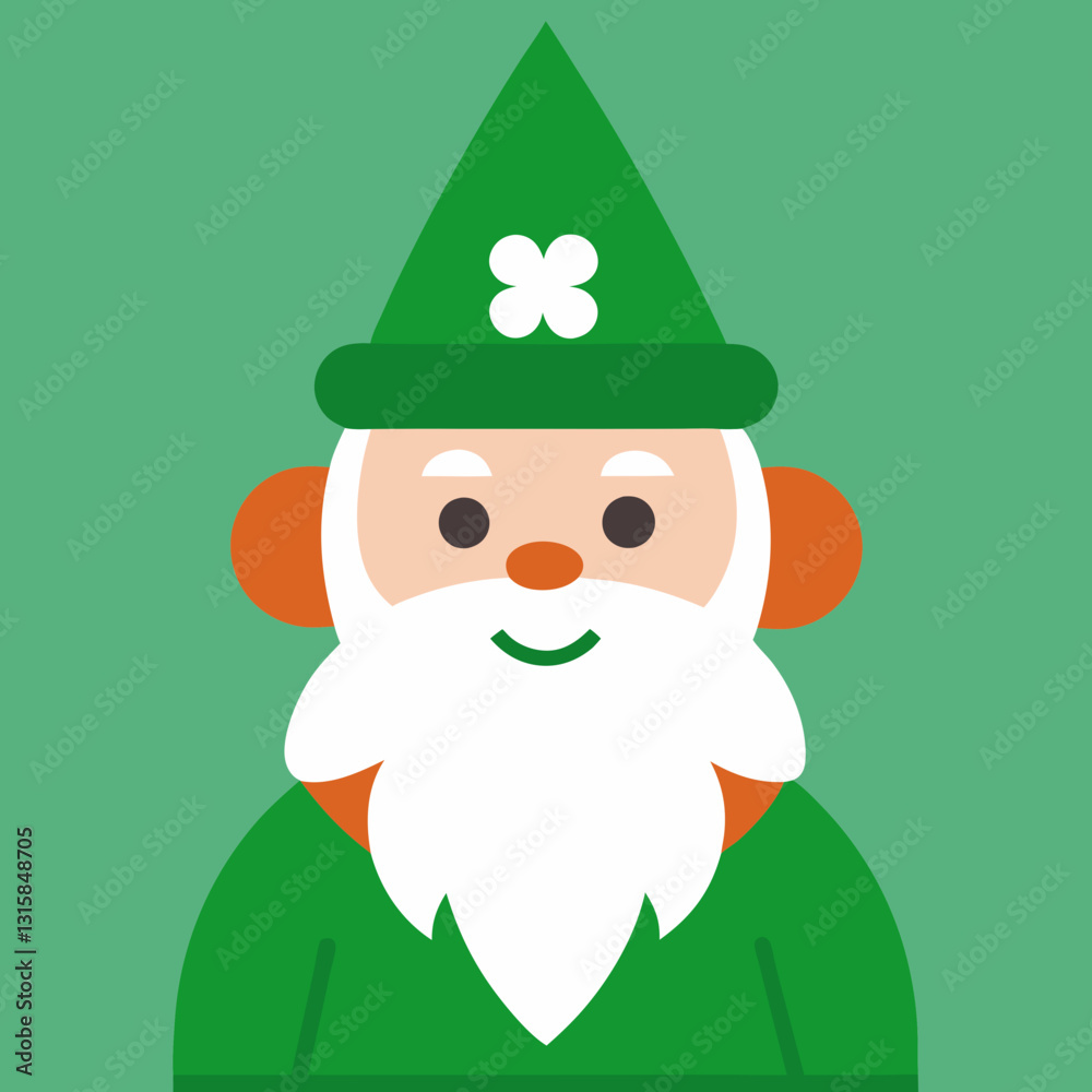 Gnome icons set vector illustrations. st Patrick's day leprechaun Gnome icons set vector illustrations. st Patrick's day leprechaun