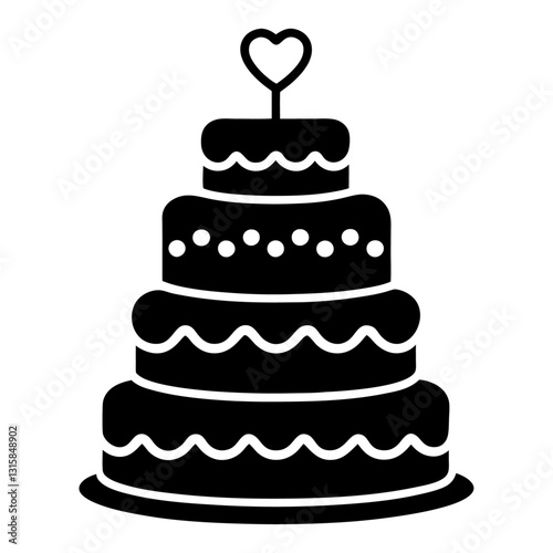 wedding cake vector illustration