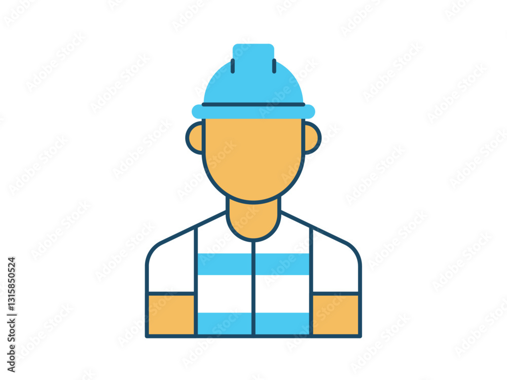 Contractor icon. Profession vector icon concept. Simple vector line icon. Contractor icon. Profession vector icon concept. Simple vector line icon.