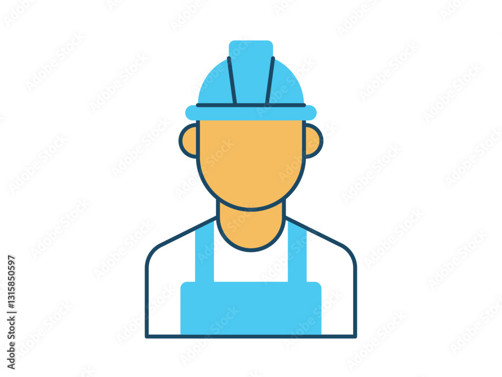Worker icon. Profession vector icon concept. Simple vector line icon. Worker icon. Profession vector icon concept. Simple vector line icon.