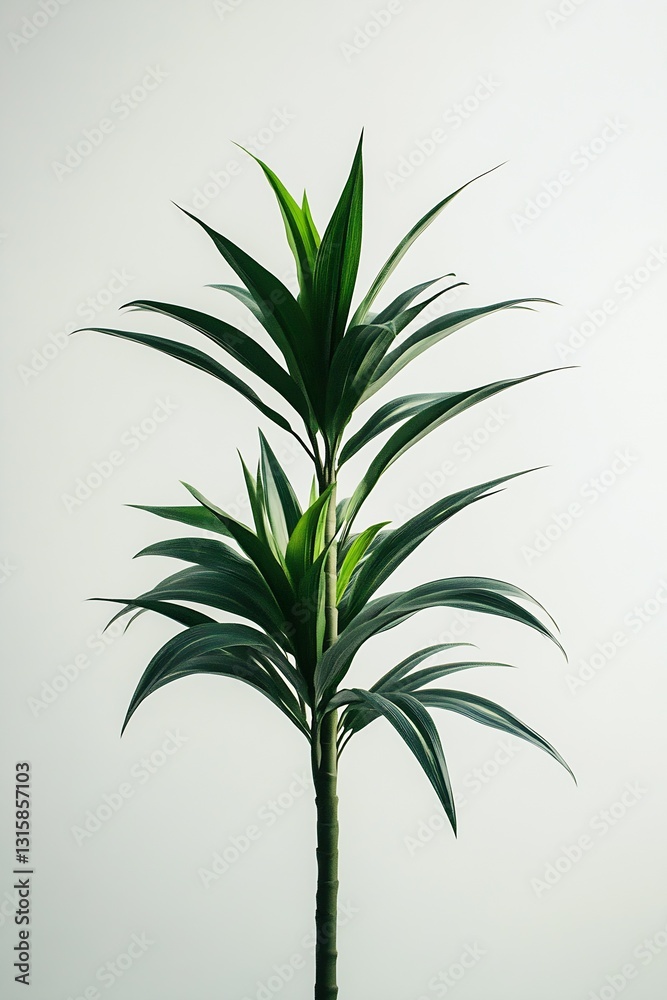 Fototapeta premium Lush green plant with vibrant foliage ideal for indoor decoration and air purification : Generative AI