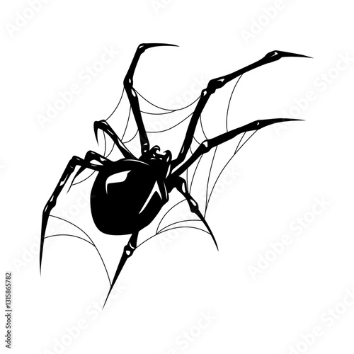 spider on a white background vector