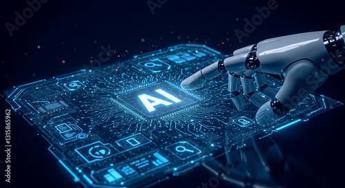 Robot Searching and Analyzing AI Virtual Interface