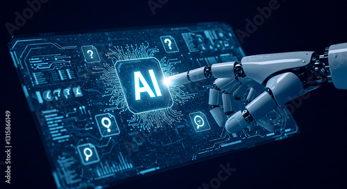 Robot Searching and Analyzing AI Virtual Interface