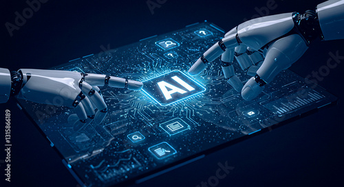 Robot Searching and Analyzing AI Virtual Interface