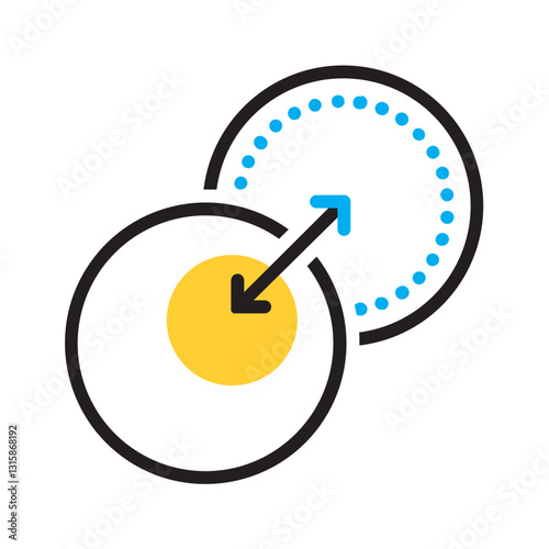 Vector multi color icon for transitioning