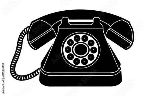 old phone isolated on white