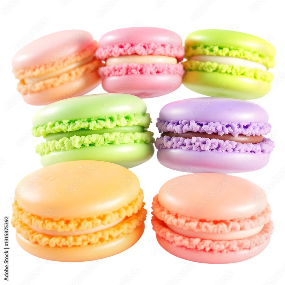 Colorful Macarons with Cream Filling Colorful Macarons with Cream Filling