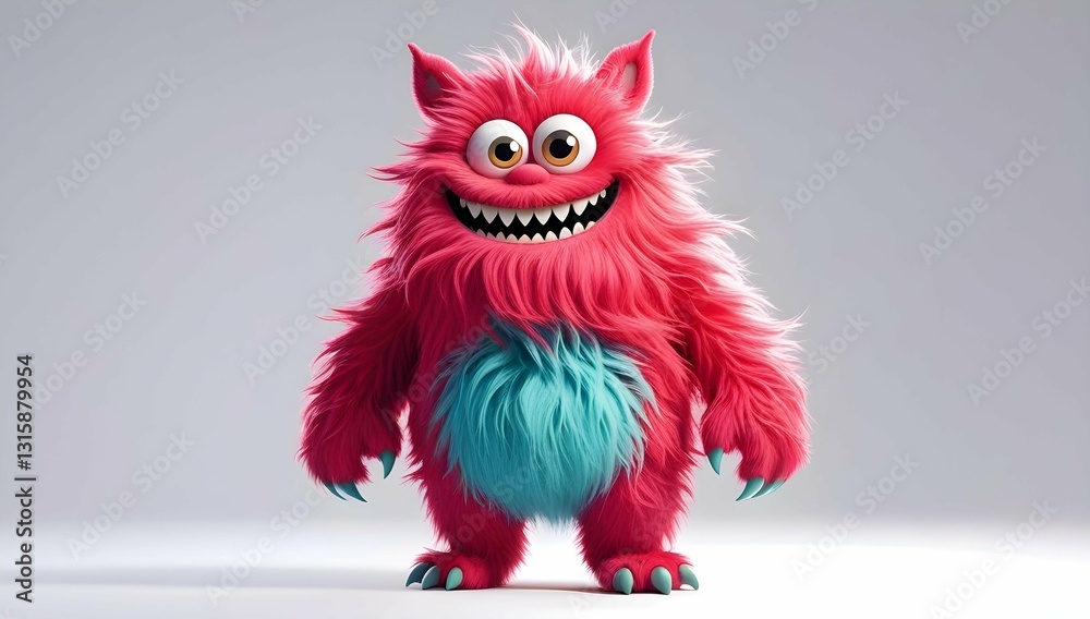 Fototapeta premium Friendly Fluffy Monster