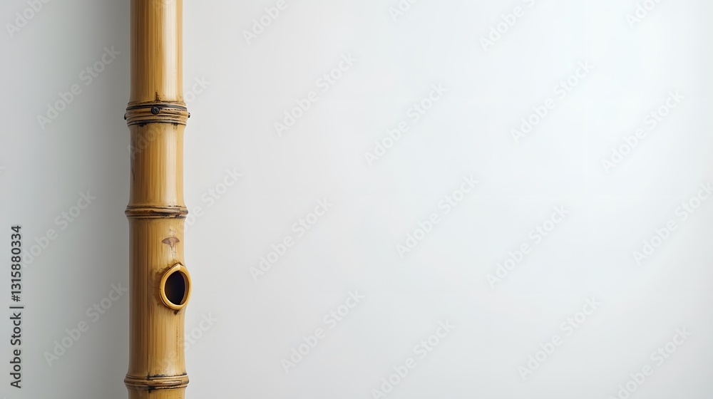 Naklejka premium A Close-Up of a Traditional Bamboo Musical Instrument
