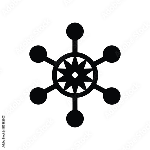 A connect icon symbol silhouette on white background.