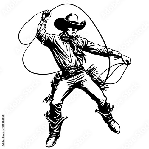 Cowboy Action Silhouette – Wild West Gunfighter Poses
