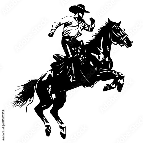  Cowboy Silhouette Images – Dynamic Western Clipart
