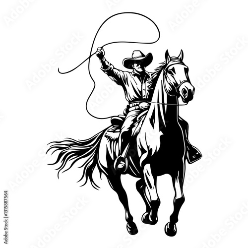  Cowboy Silhouette Images – Dynamic Western Clipart
