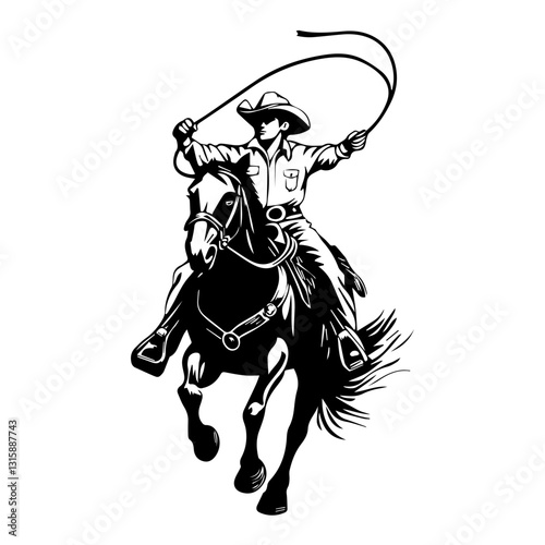  Cowboy Silhouette Images – Dynamic Western Clipart
