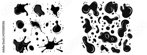 Obraz na płótnie ink splashes w salonie