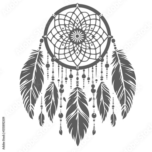 Magical Dream Catcher - Mystical Aura and Positive Energy Illustration