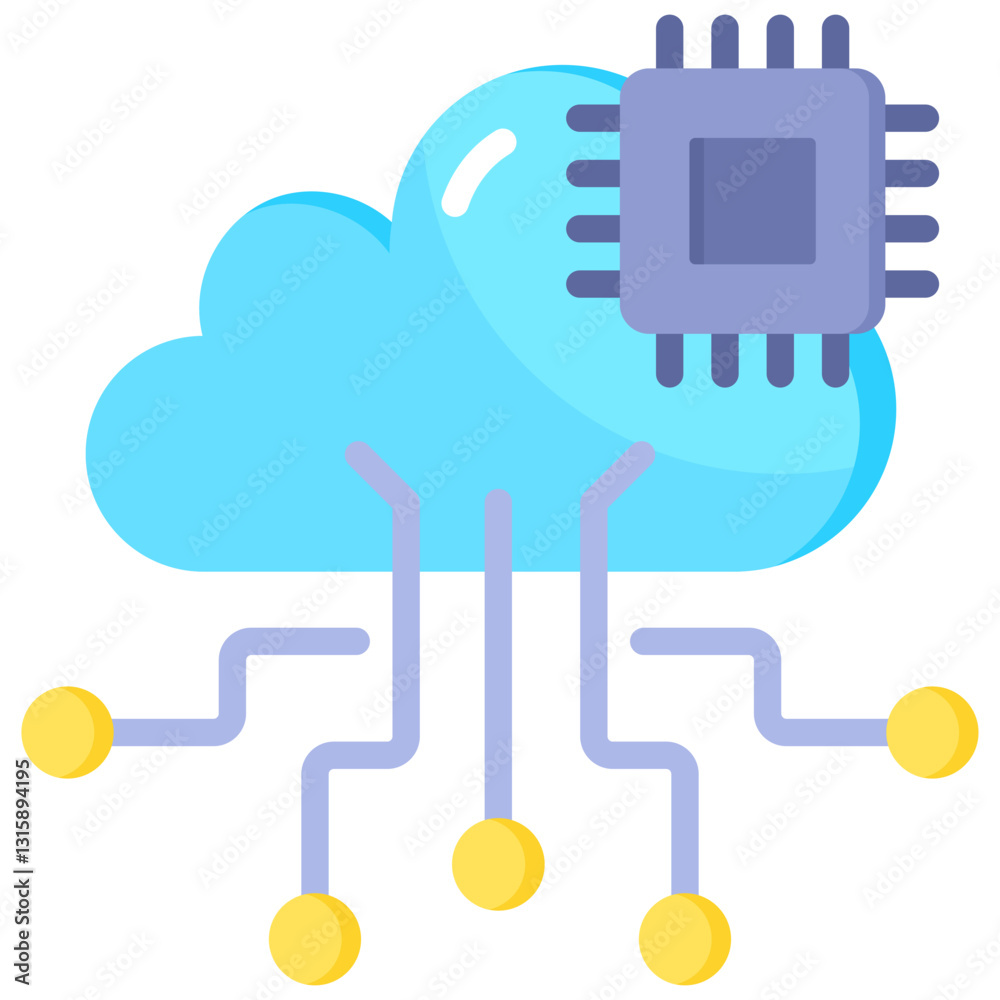 Fototapeta premium Cloud Computing Icon