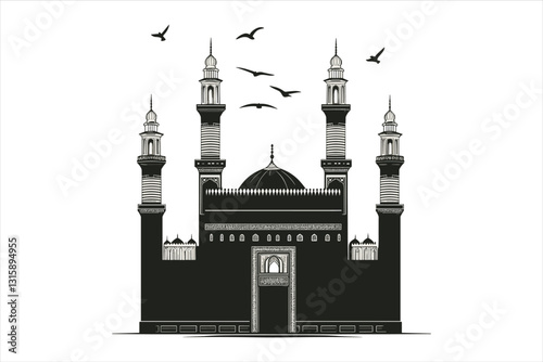 Makkah Kaaba silhouette Saudi Arabia 