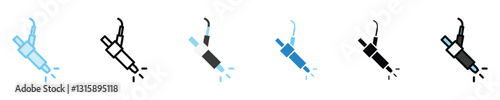 Fuel Injector multi style icons set. use for modern concept, print, UI, UX kit, web and app development. Vector EPS 10, related to car service, auto garage, car spare part.