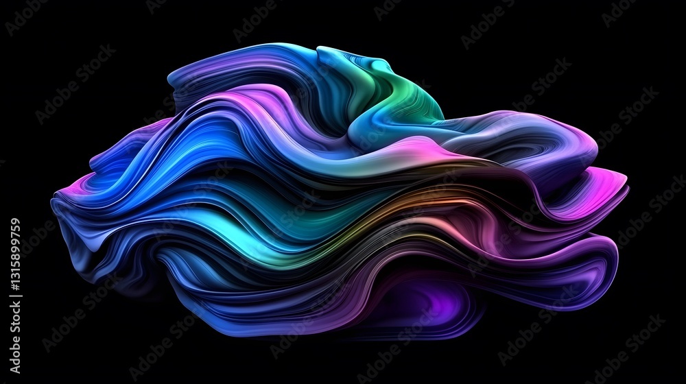 Obraz premium Abstract Swirling Nebula: A Symphony of Color and Form