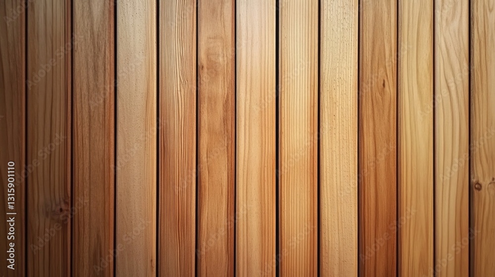 Obraz premium Vertical wooden planks with varying shades of warm brown colors