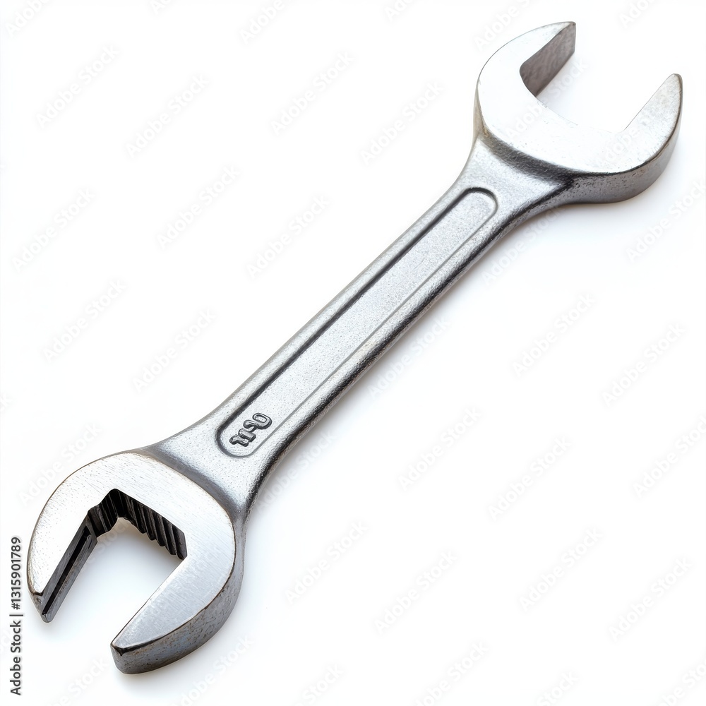 A wrench on a white background A wrench on a white background