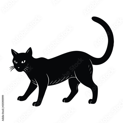 Cat Advancing Boldly with Determined Energy