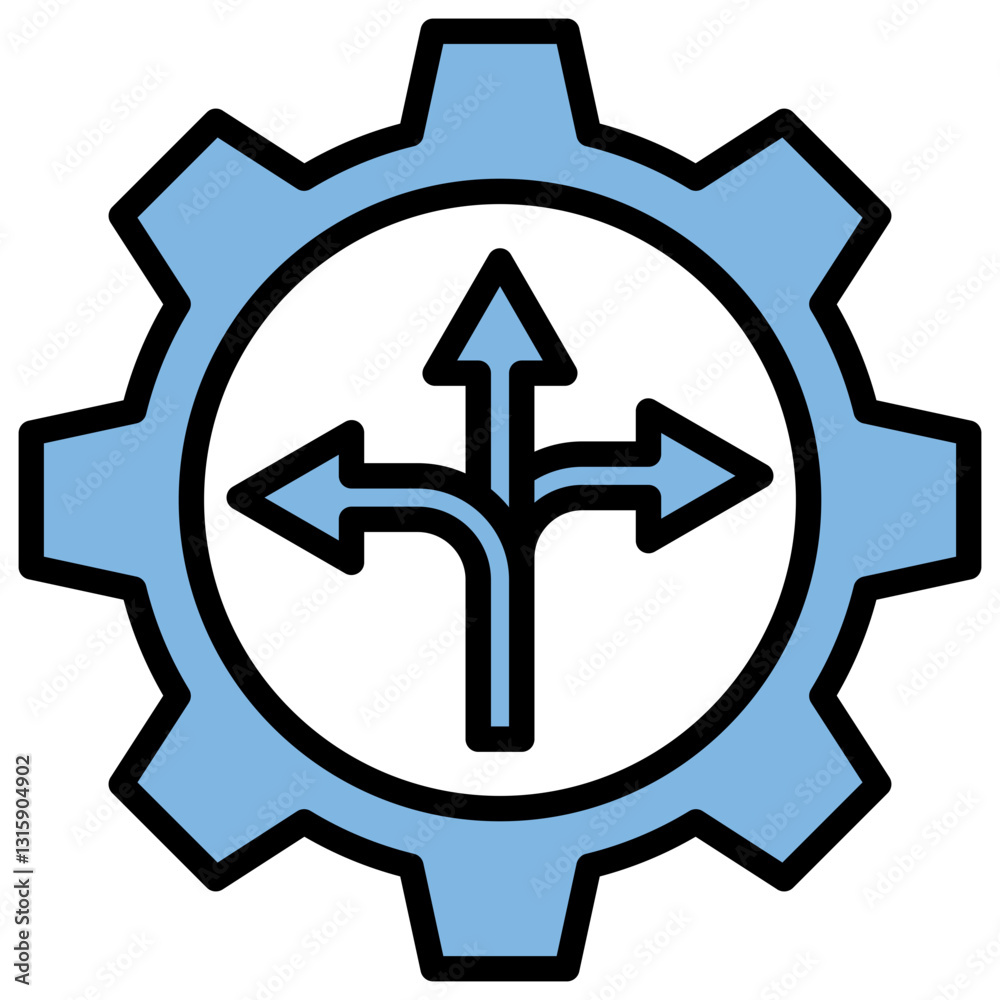 Flexibility Blue Black Icon Flexibility Blue Black Icon
