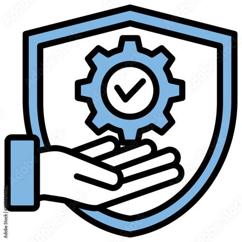 Responsibility Blue Black Icon